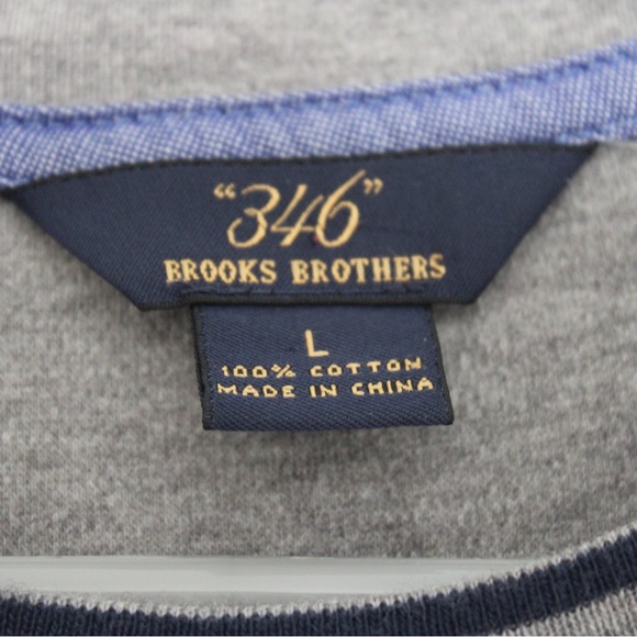 BROOKS BROTHERS 346 Men's Thermal Waffle Long Sleeve T-shirt - Picture 3 of 5